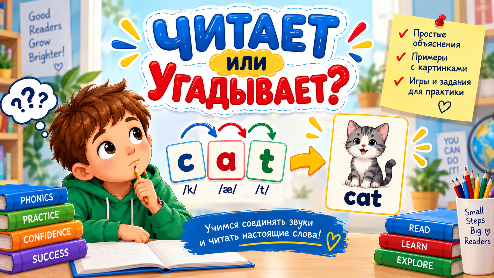 Ребёнок угадывает английские слова вместо чтения: что делать? cover