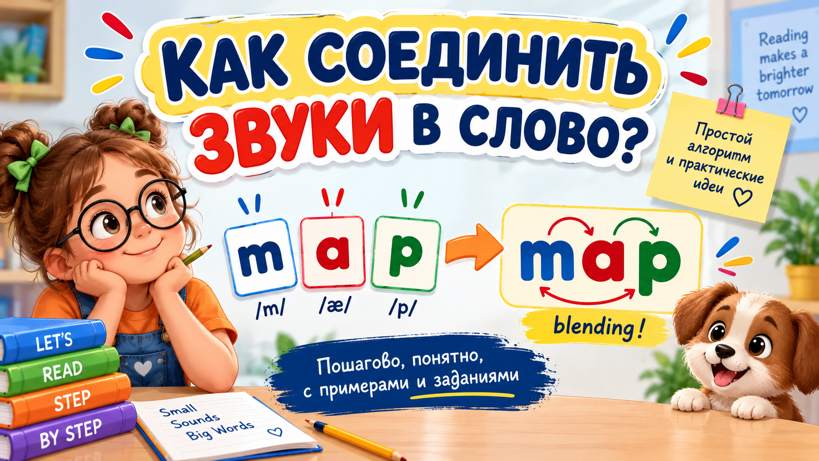 Как научить ребёнка соединять звуки в английском слове cover