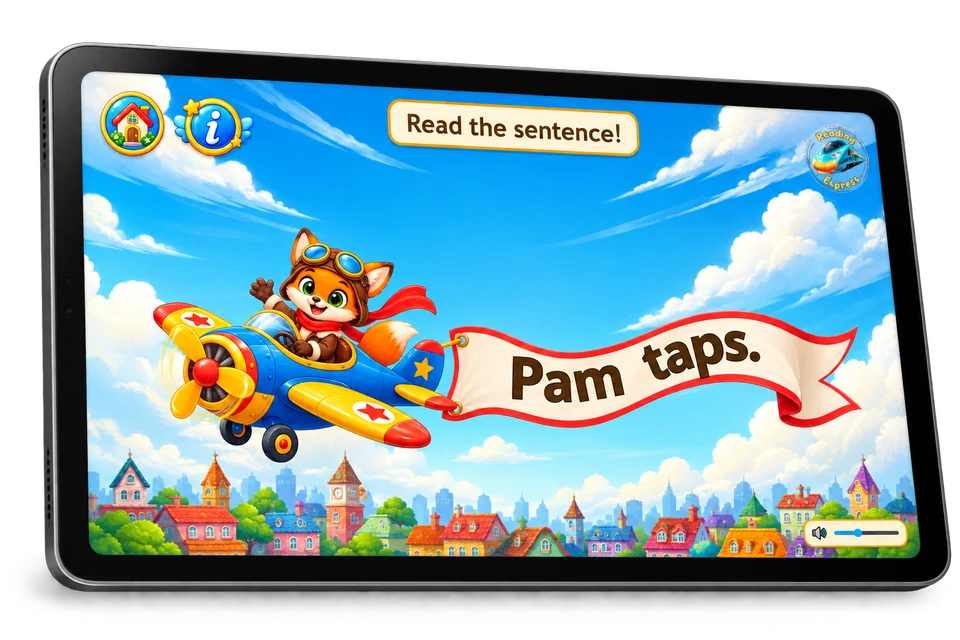 Example of a Reading Express interactive game
